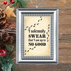 Harry Potter Quote I SOLEMNLY SWEAR THAT I AM UP‎ TO NO GOOD Christmas Ornament